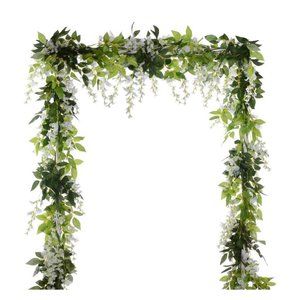 Faux Silk Wisteria Hanging Flowers Garland Vine Wedding Party Decor | 4 pieces